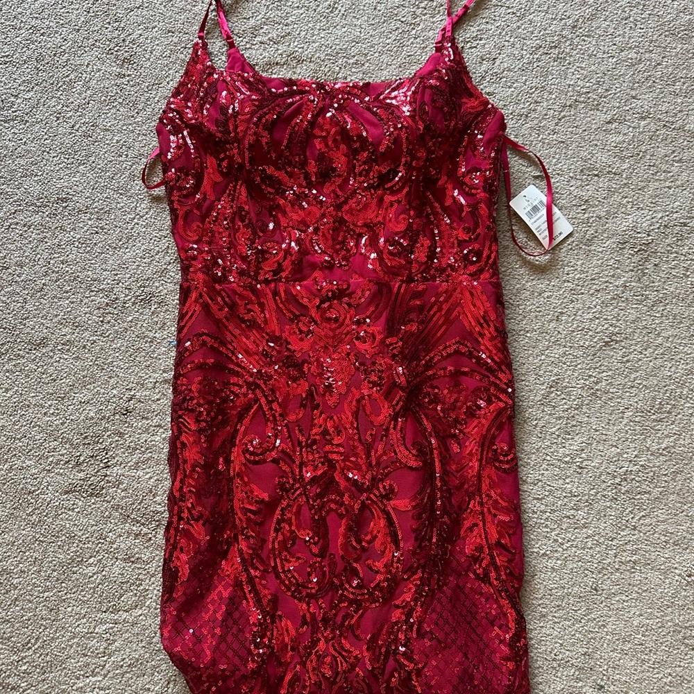 Windsor Red Sequin Mini Dress